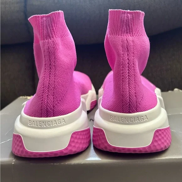 Balenciaga Womens Speed Knit Sneakers “BARBIE” Pink/White - Excellent Condition - Picture 5 of 13